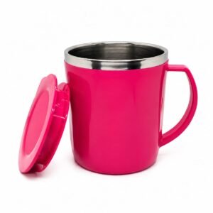 Stainless Steel Coffee Cup with Lid – Reusable Tea & Coffee Mug 300 ML