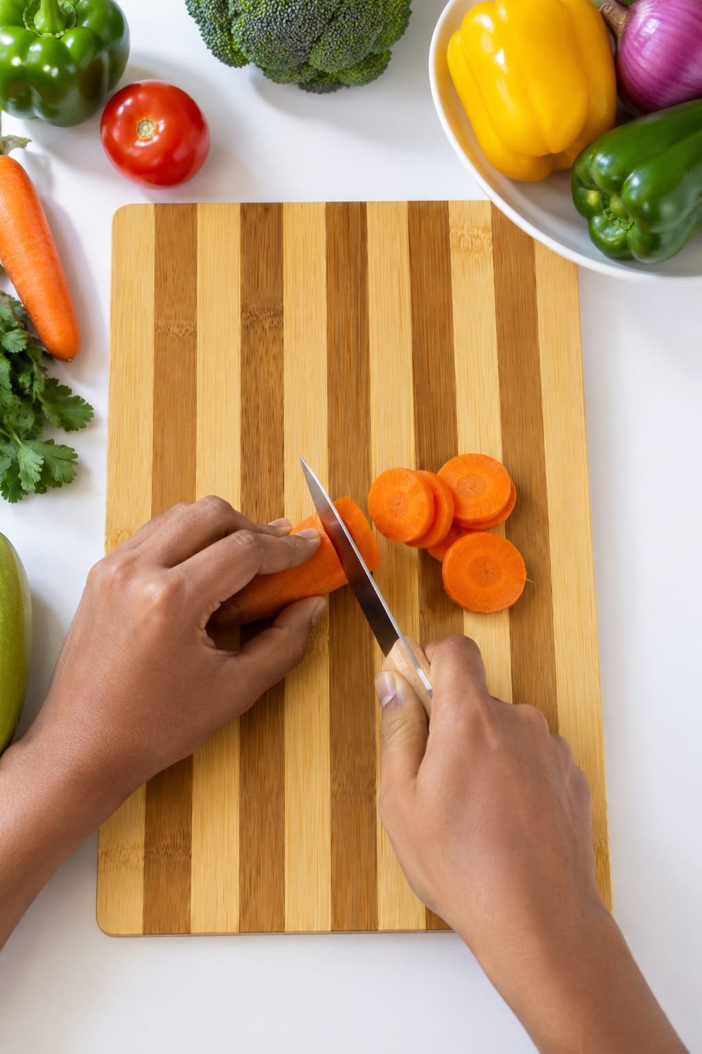 Wooden Vegetable Cutting Board with Knife – Kitchen Chopping Board - Image 2